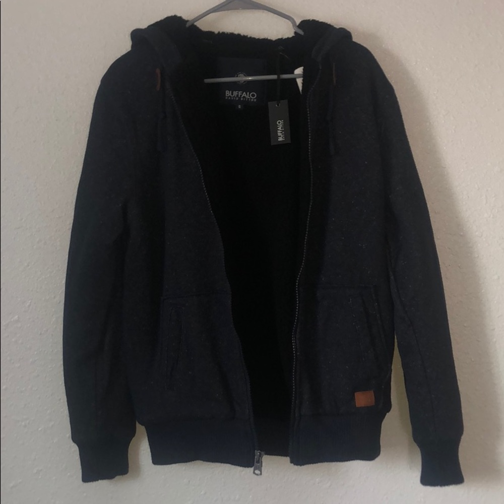 Men’s Sherpa hoodie.